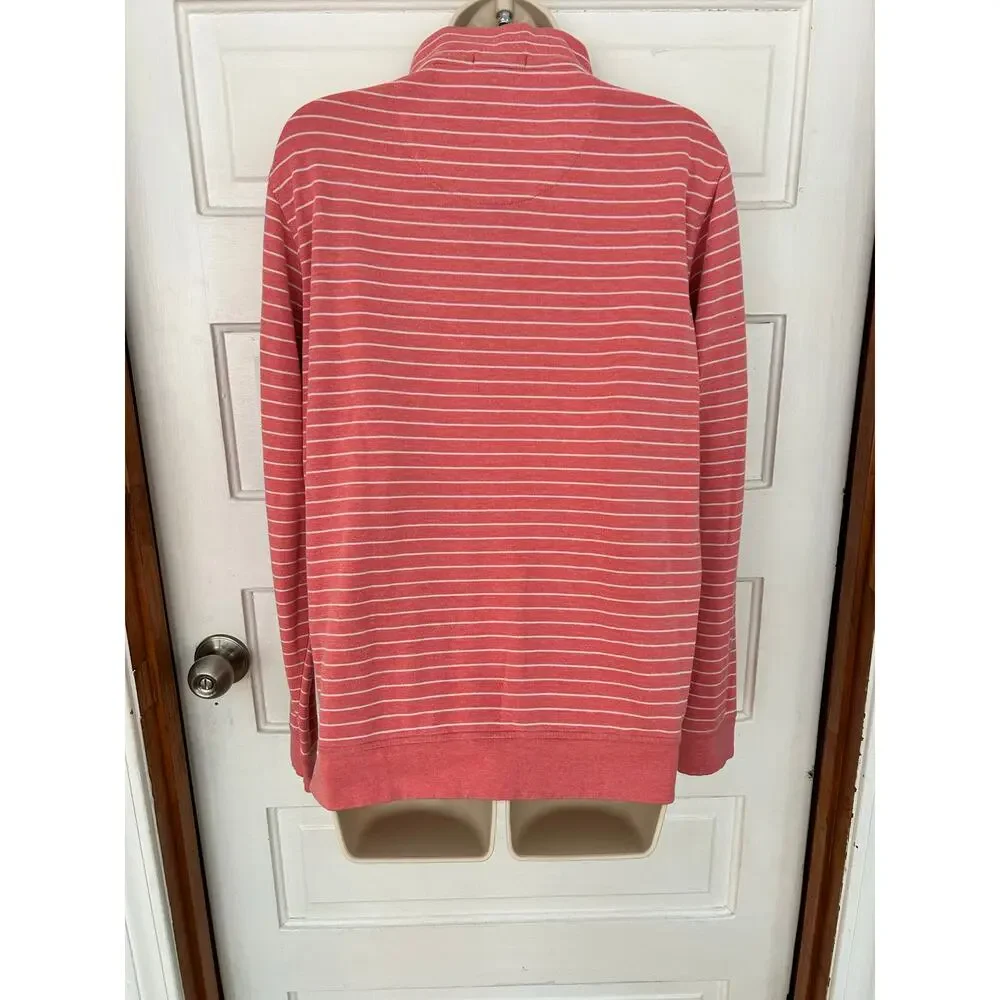 Peter Millar Women's Pink Striped Quarter Zip Super Soft Size Small Great Condit - Picture 4 of 9
